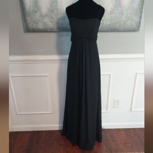 Vineyard Collection Black Strapless Chiffon Evening Gown Sz-10